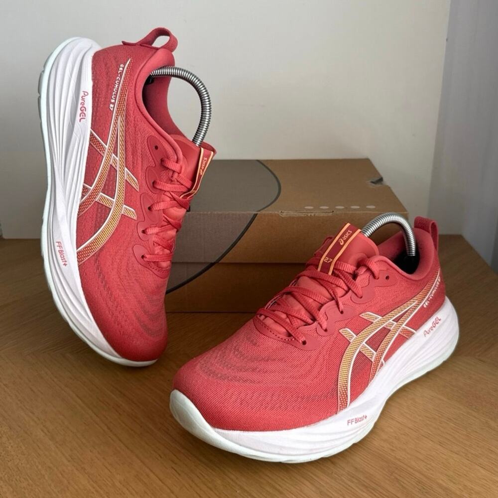 ASICS Gel- Cumlus 27 Dark Pink /Clay Orange Women Running Sneakers- SZ 9.5
